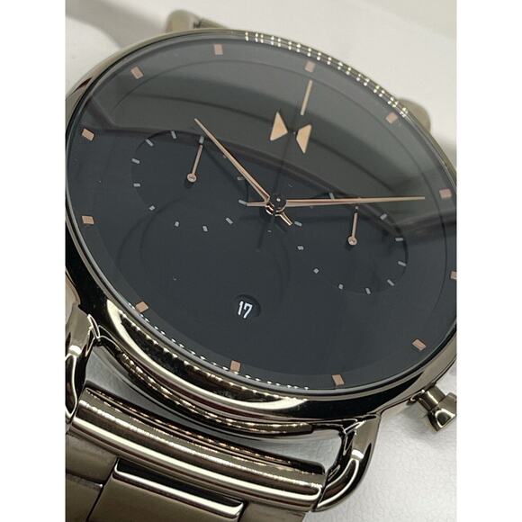 MVMT Mens Stainless Steel Taupe Tone Bracelet Watch 47mm Chronograph Style Sleek - Picture 16 of 16